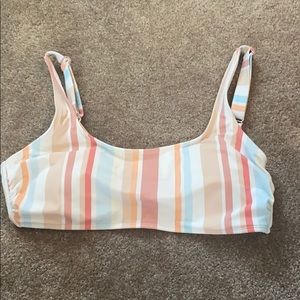 Target striped bikini top